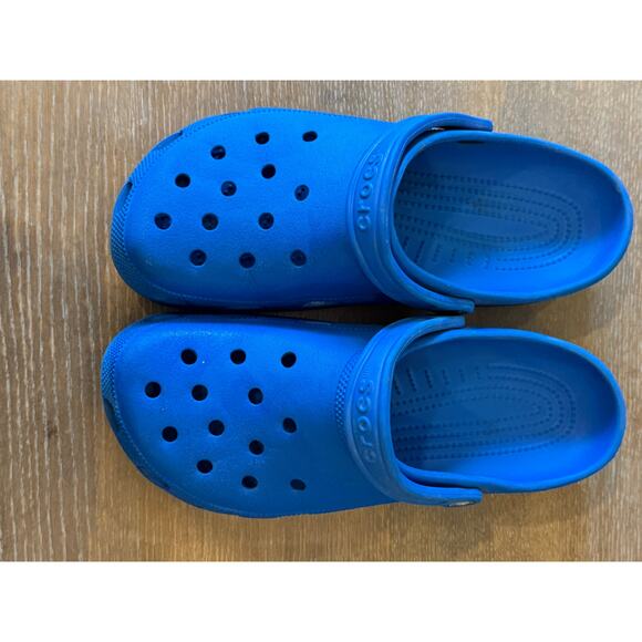 CROCS Royal Blue Water Shoes Classic Clogs Men size 12 - Picture 6 of 6